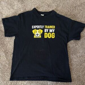 Gildan Black Dog Training Tee with Yellow Print